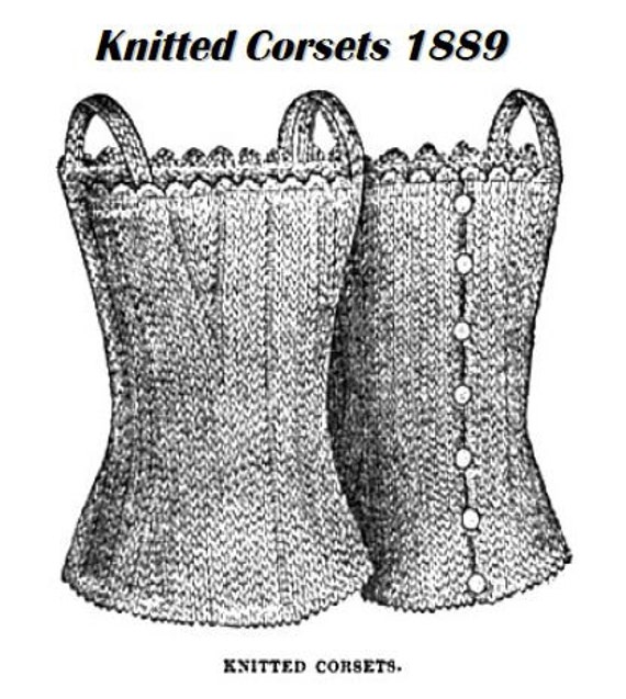 Items similar to Knitted corsets 1889 Victorian Knitting Pattern PDF