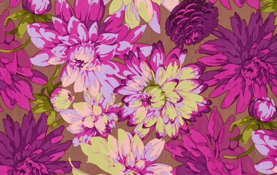 Martha Negley Classics Dahlia Plum Cotton Fabric PWMN063-PLUM - HALF YARD