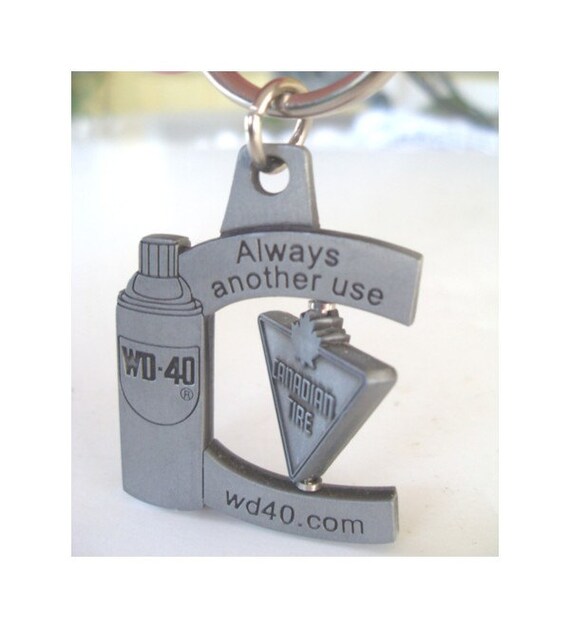 Advertising Keychain WD 40 And CANADIAN TIRE Keyring