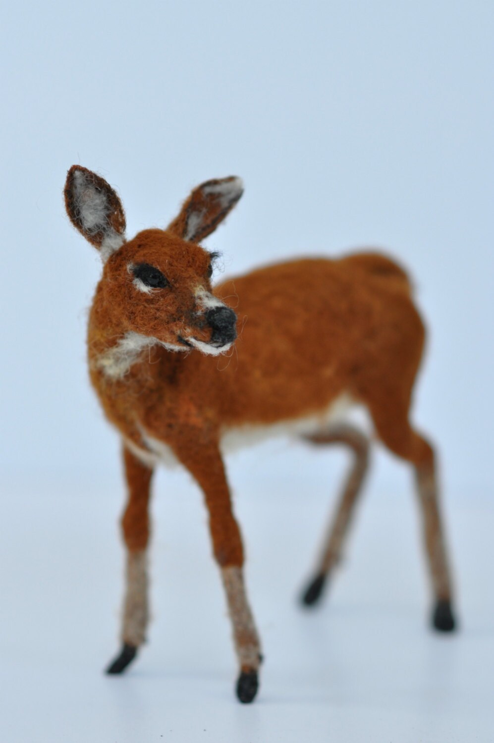 Needle felted animal. Deer . Soft sculpture. Made to order