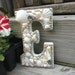 Seashell Letters Initial with Starfish A-Z Available Wedding Gift