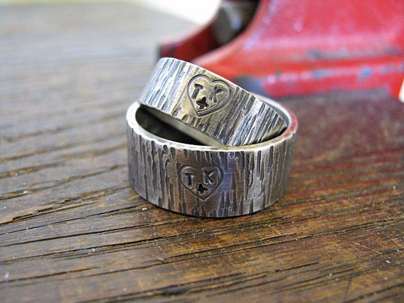 Tree Bark Wedding Band/Natural silver by codysanantonio on ...