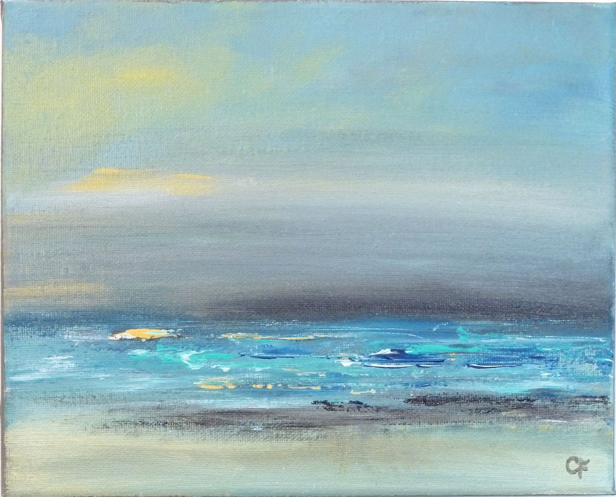 Modern art seascape Impressionistic beach by TheEscapeArtist