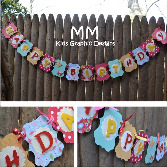 Items similar to Custom  Happy Birthday  Banner  
