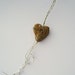 mY hEaRT bELoNGS tO YoU, Rustic Heart Necklace, Natural Khaki Asymmetrical