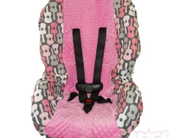 Toddler Car Seat Cover Groovy Guitar Bloom with Bubblegum