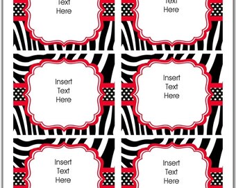 Instant Download Editable Printable Black & By Butterflyandladybug