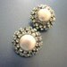 Vintage Rhinestone Pearl Buttons