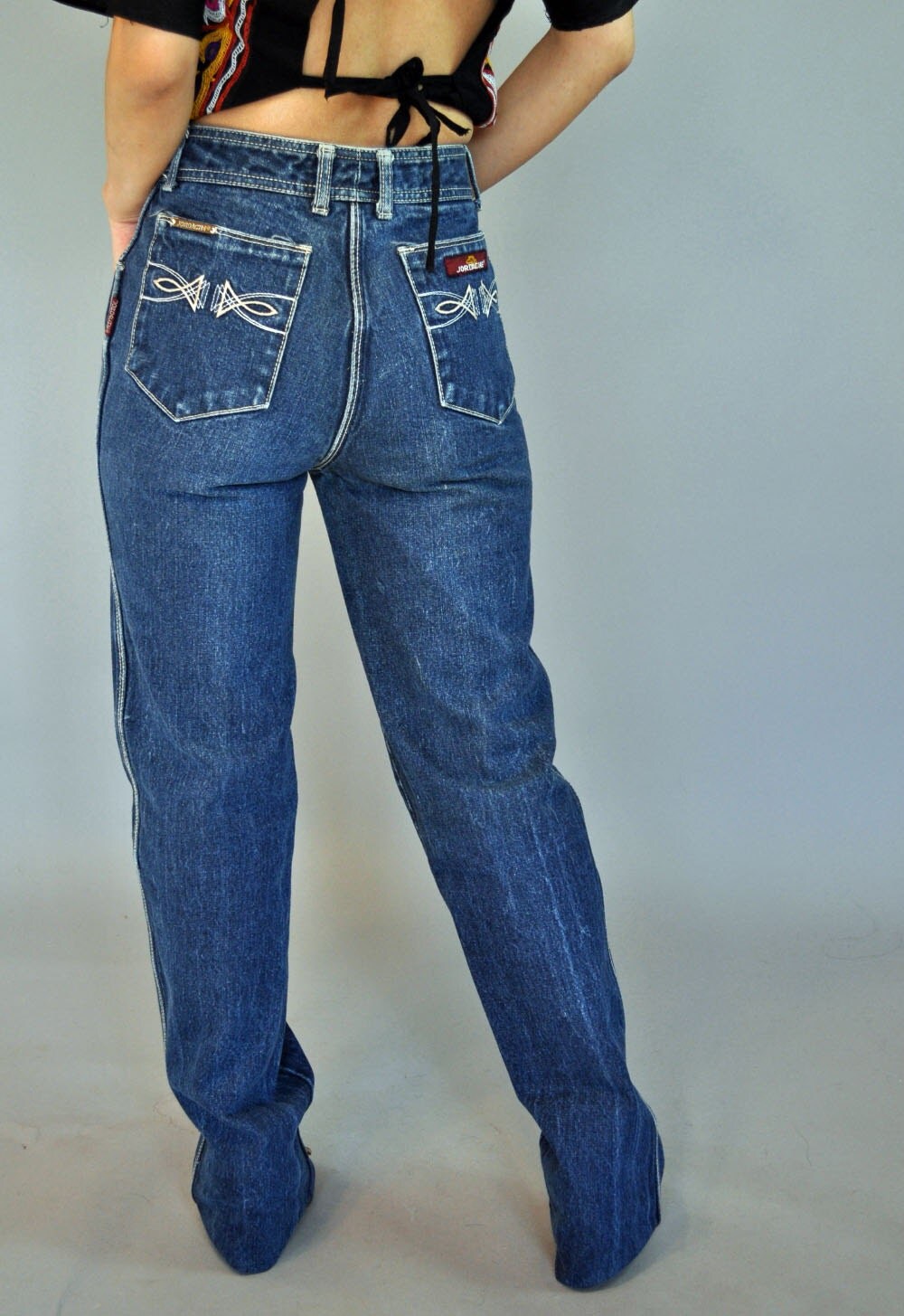 vintage 70s high waisted jeans / Vintage JORDACHE denim blue