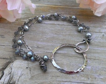 Multi-Strand Link Bracelet with Gemstone Charm - 2013 Primetime Emmys Gift Lounge