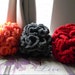 Custom listing for Sophie only - set of 3 Big Crazy Balls - Grey red pink/orange