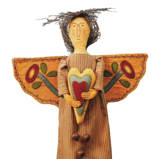 Primitive Pattern E Pattern PDF Digital Pattern Folk Art Angel