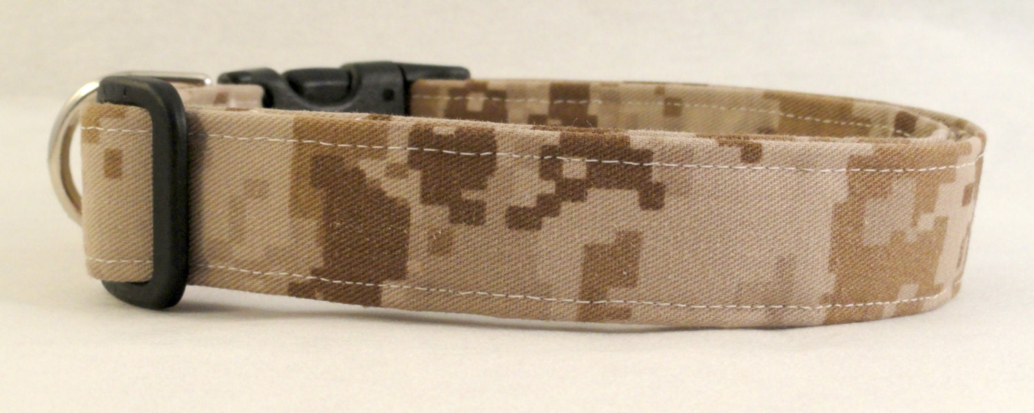 Customize Embroidered Personalized Dog Collars (military)