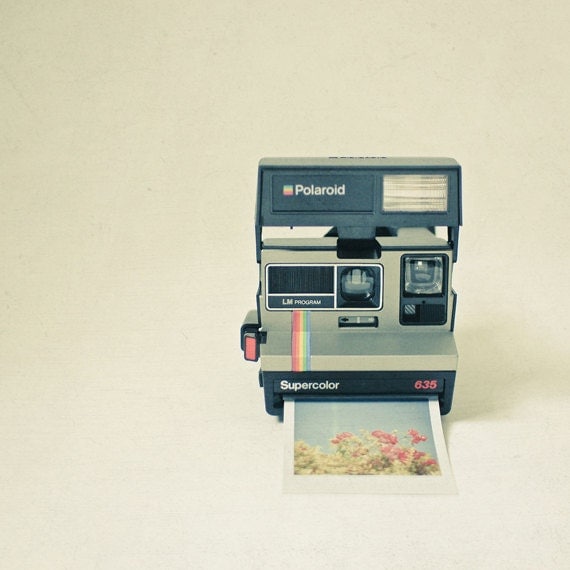 Gift Ideas for Him, Retro Wall Art, Still Life Photograph, Polaroid Camera Art - Instant Dreams