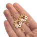 Gold, Cream Earrings One Of A Kind - 'Luna' in tatting