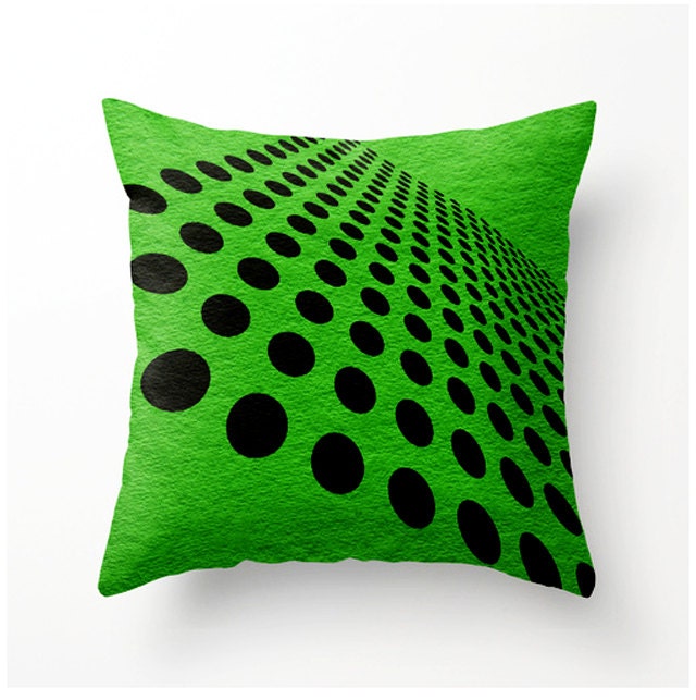 Green and Black Geometric decorative throw pillow home decor