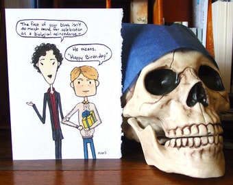 Sherlock Birthday Card 1 - BBC Sherlock Holmes and John Watson