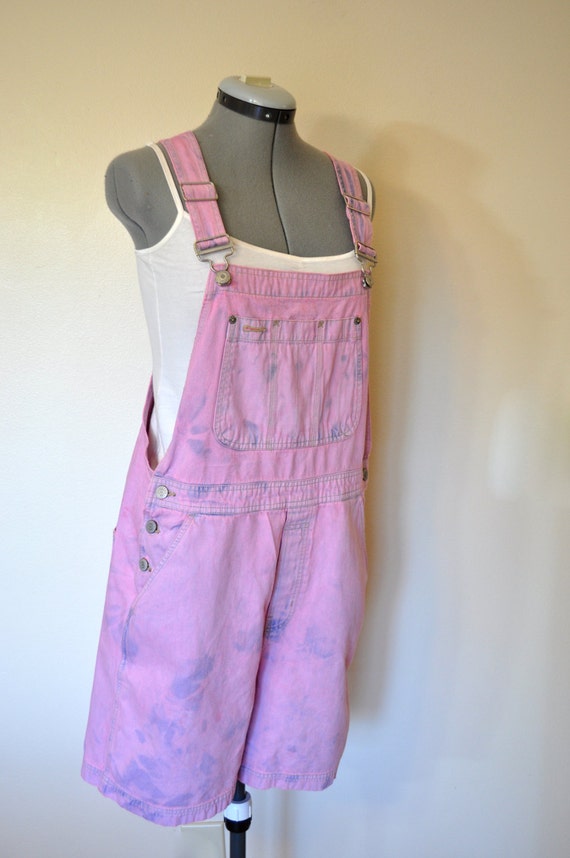 Pink Bib OVERALLS Hand Dyed Pastel Pink Gap Denim Overall