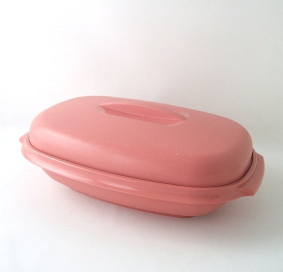 vintage tupperware microwave steamer 6qt pink kitchenware