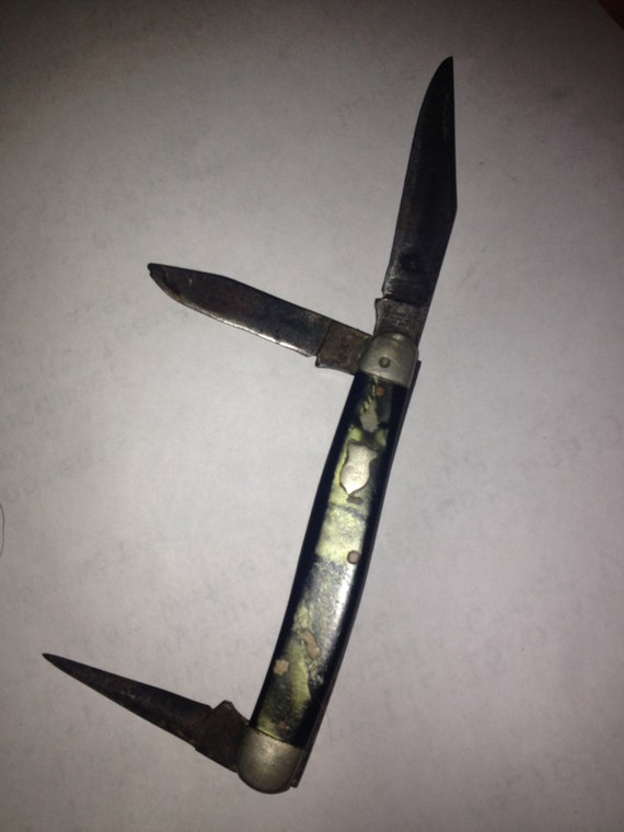 Vintage WINCHESTER 3 blade Pocket knife by Linsvintageboutique