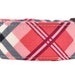 Pink and Gray Plaid Dog Collar - The Preppy Plaid