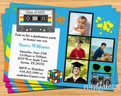 1980's Graduation Party Invitation - Print at Home or E-card Il_170x135