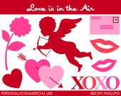 Love is in the Air Clipart - Digital Clip Art Graphics for Personal or Commercial Use Il_170x135