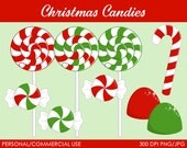 Christmas Candies Clipart - Digital Clip Art Graphics for Personal or Commercial Use Il_170x135