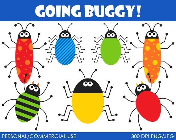 Going Buggy Clipart - Digital Clip Art Graphics for Personal or Commercial Use Il_570xn