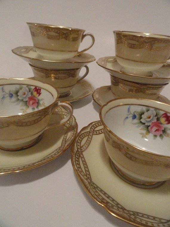 Noritake China Tea Cups and Saucers