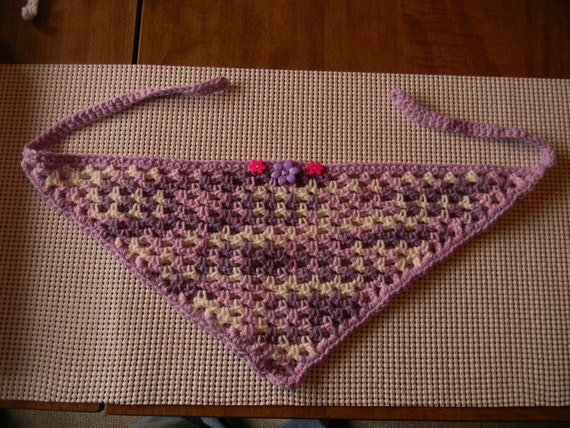 Purple Crochet Kerchief plus charity gift