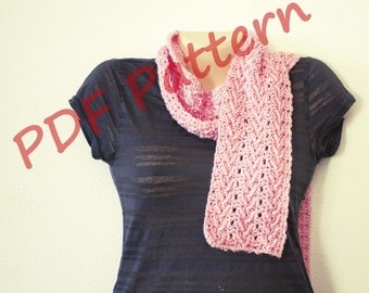 Easy crochet scarf pattern. crochet pattern, scarf pattern, womens scarf pattern, knit look scarf pattern, crochet scarf pattern