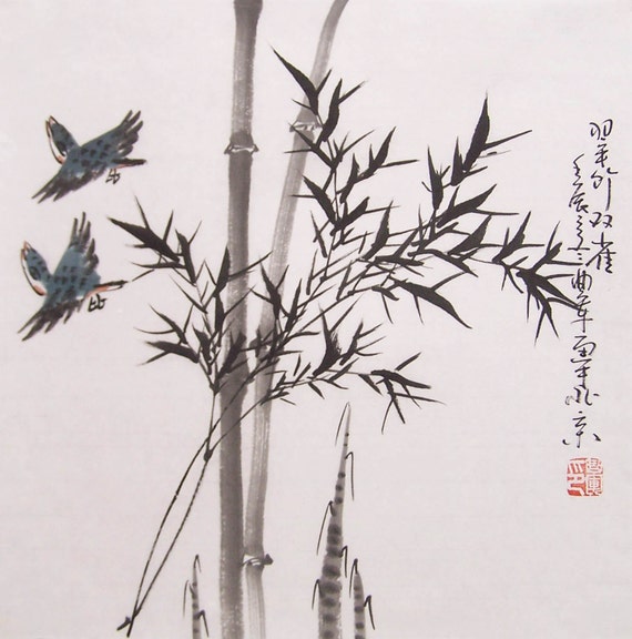 original chinese traditional painting bamboo painting ink by art68