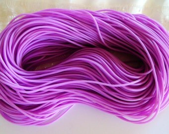 Rubber Cord tube 2mm(0,08in), hole 0,8mm(0,03in), PVC, Mat Purple- 4,5m/5 yards(1 piece)