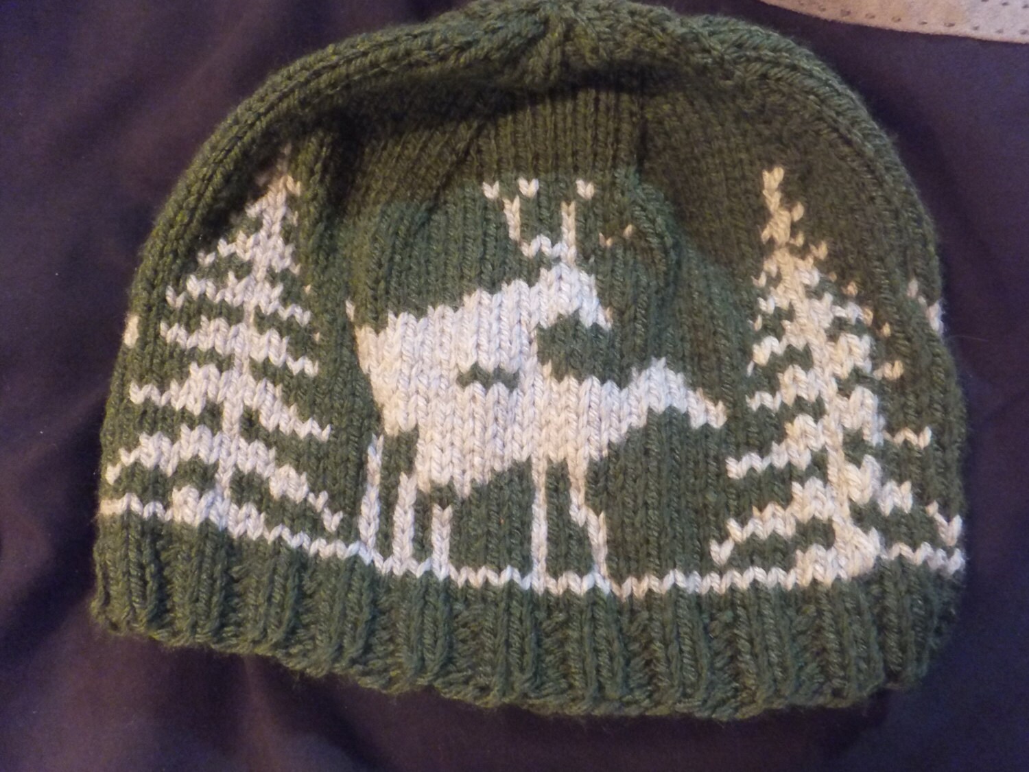Custom Hand Knit Naughty Deer Hat