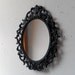 Princess Mirror - Ornate Vintage Frame in Glossy Black - 13 by 10 inches