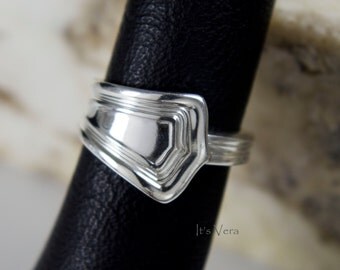 Boho ring, spoon ring, cutlery ring, thumb ring, trendy silver ring, handmade spoon ring, real spoon ring, accessories, handmade rings