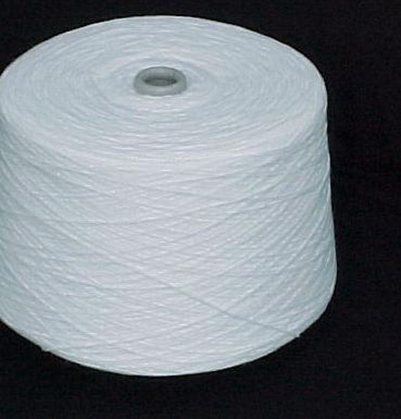 White Acrylic Yarn on Cones White Sock Yarn by stephaniesyarn