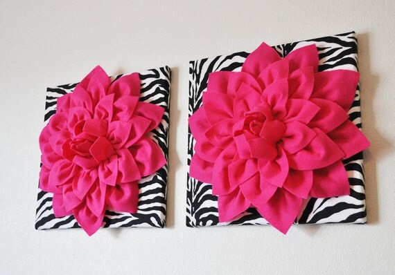 Pink Zebra Wall Decor