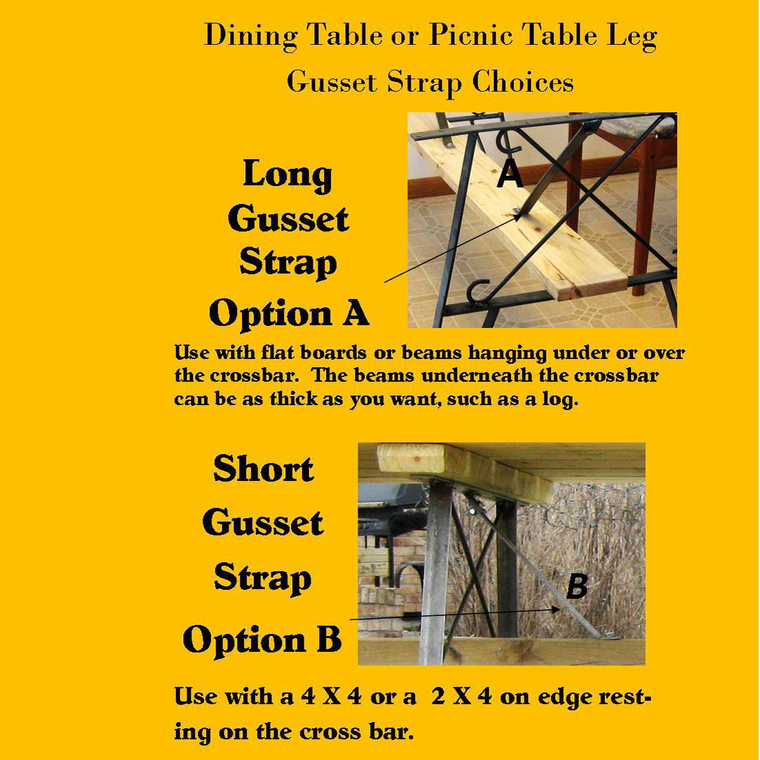 Metal Dining Table Leg Set Create A Top Use Flat Iron