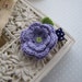 Lavender . crochet flower . hair clippie . toddler hair accessory