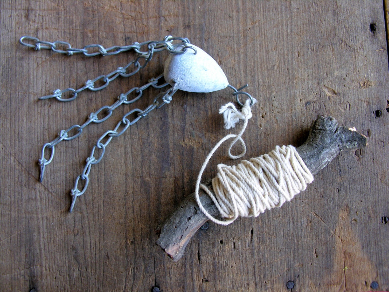 Vintage Fishing Lure Retriever Rustic Recovery Tackle Box Tool