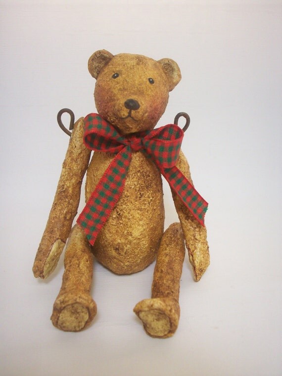 paper mache teddy bear