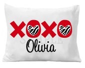 XOXO Valentine Pillow Case Personalized Pillow Case , Valentine Gift Il_170x135