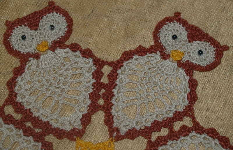 Crochet Owl Owls Doily Pattern