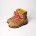 tan hiking boots red laces