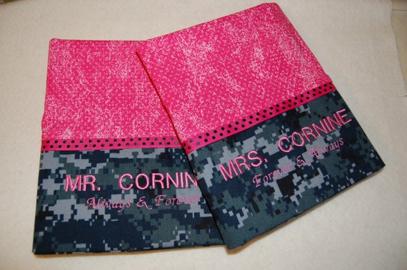 Custom Digital Military Embroidered Pillow Cases