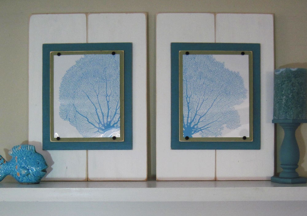 Sea Fan Wall Art Set of 2 Framed Prints