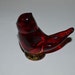Vintage Ruby Red Glass CARDINAL of LOVEi Brd TITAN Glass Company Ward Figurine Signed Free us Shipping