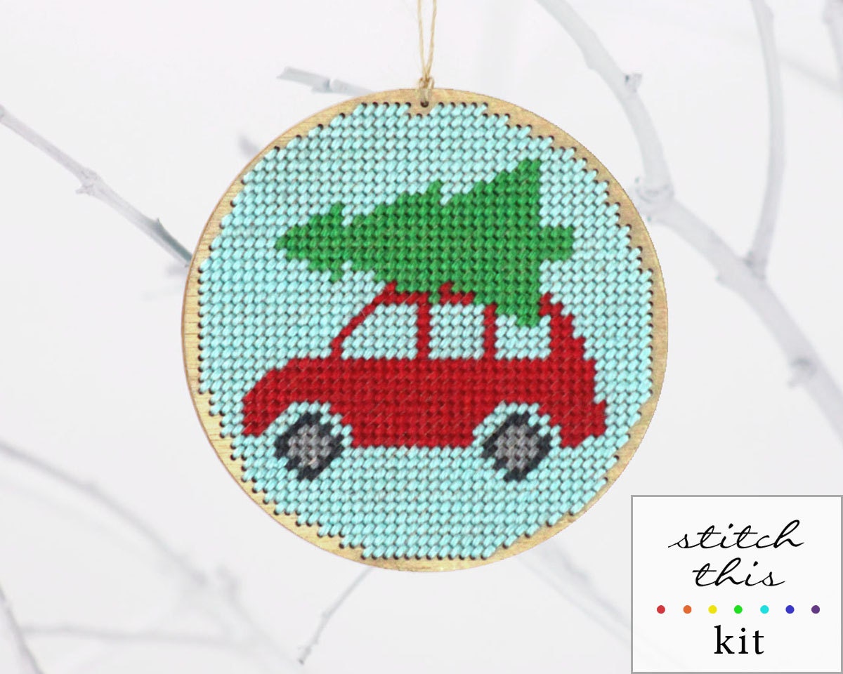 christmas ornament needlepoint kit diy by modernneedleworks christmas ornament needlepoint kit diy by modernneedleworks